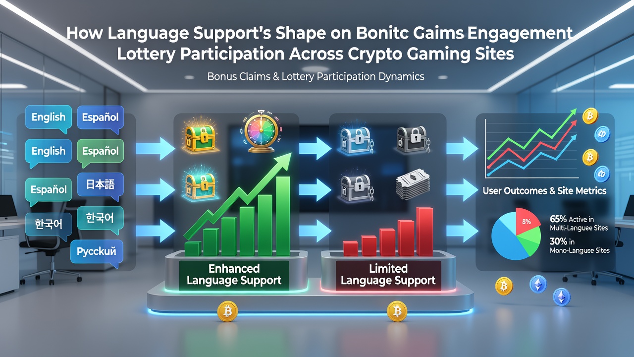 Players reviewing translated bonus terms on a crypto lottery platform interface