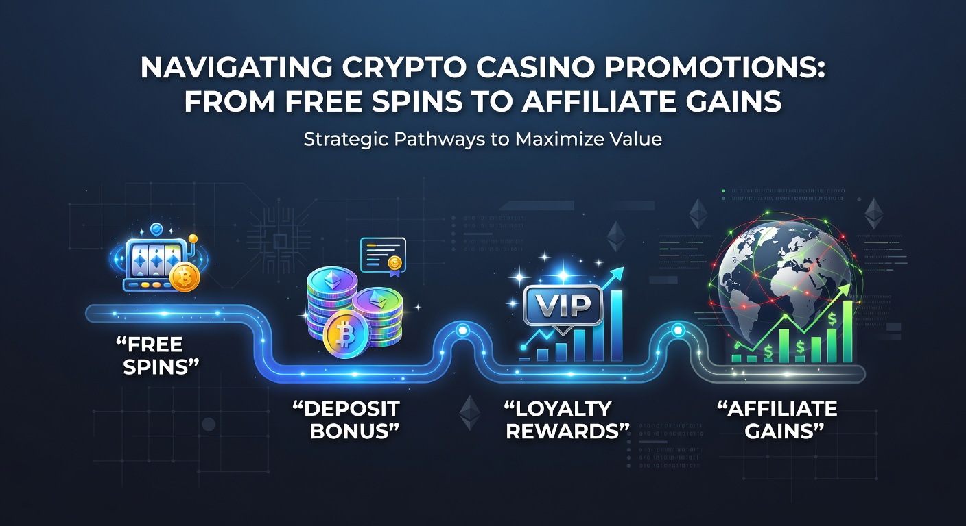 Dynamic infographic breaking down affiliate earnings in crypto casinos, showing revenue share pyramids, referral funnels, and payout charts in neon crypto hues