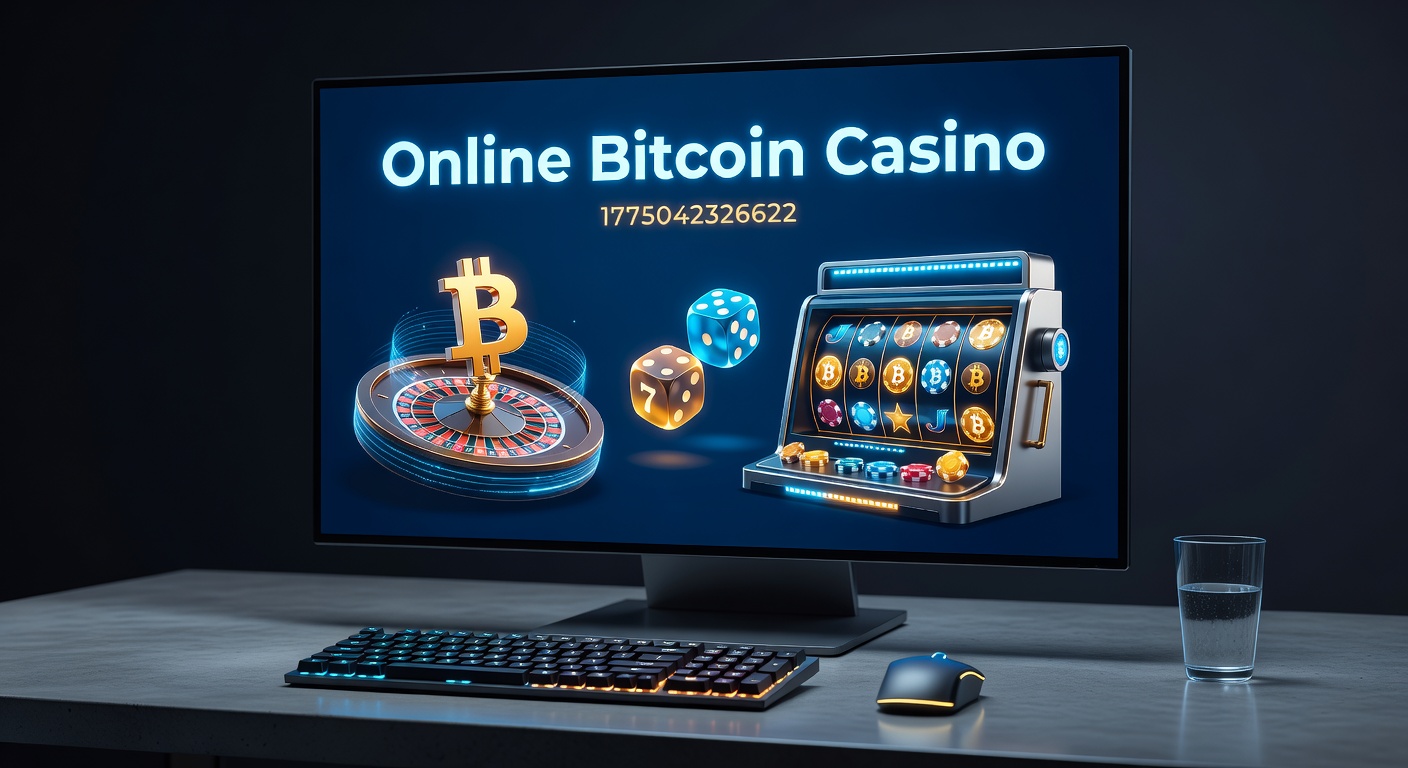 Vibrant digital interface of an online Bitcoin casino showing slots, tables, and cryptocurrency wallet integration