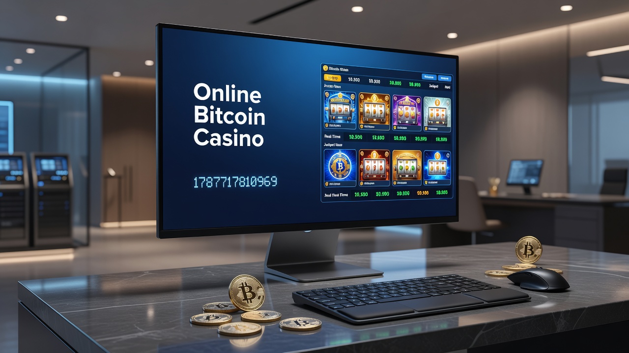 Live dealer bitcoin casino table in operation with players using cryptocurrency