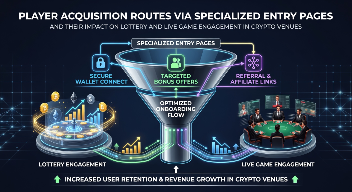 Specialized entry pages designed for crypto casino lottery and live game promotions