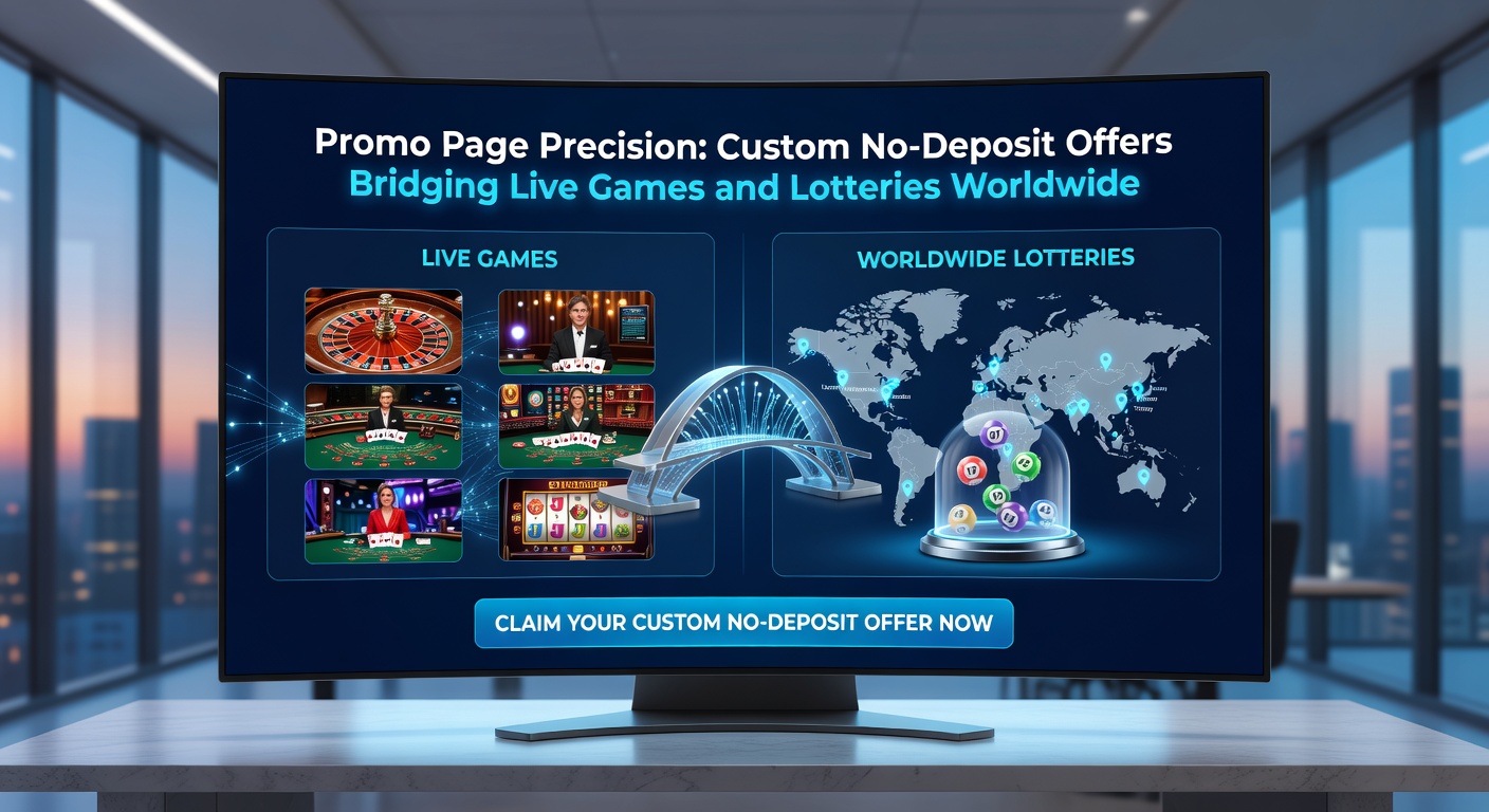 Infographic illustrating global reach of no-deposit promotions linking live games to lottery jackpots, with world map highlights